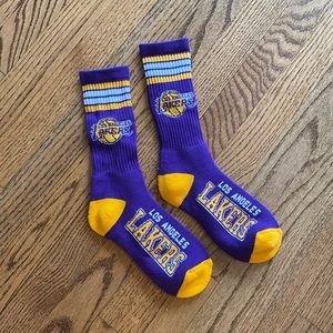 Brand New Men’s Size 7-12 Los Angeles Lakers Purple and Yellow Socks